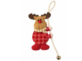 Adorno Navidad de tela con cascabel
